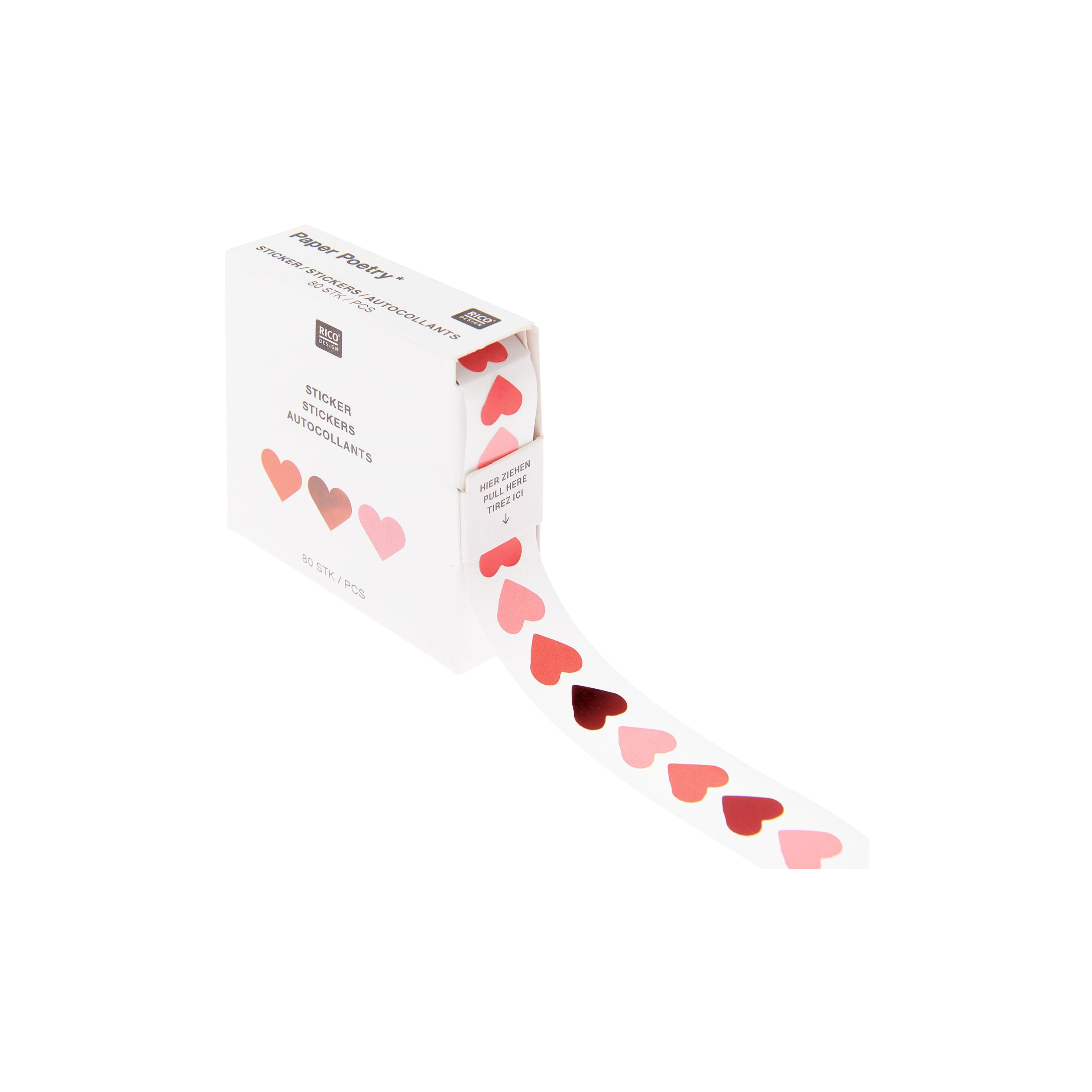 Mini Stickerrolle 'Herzen'