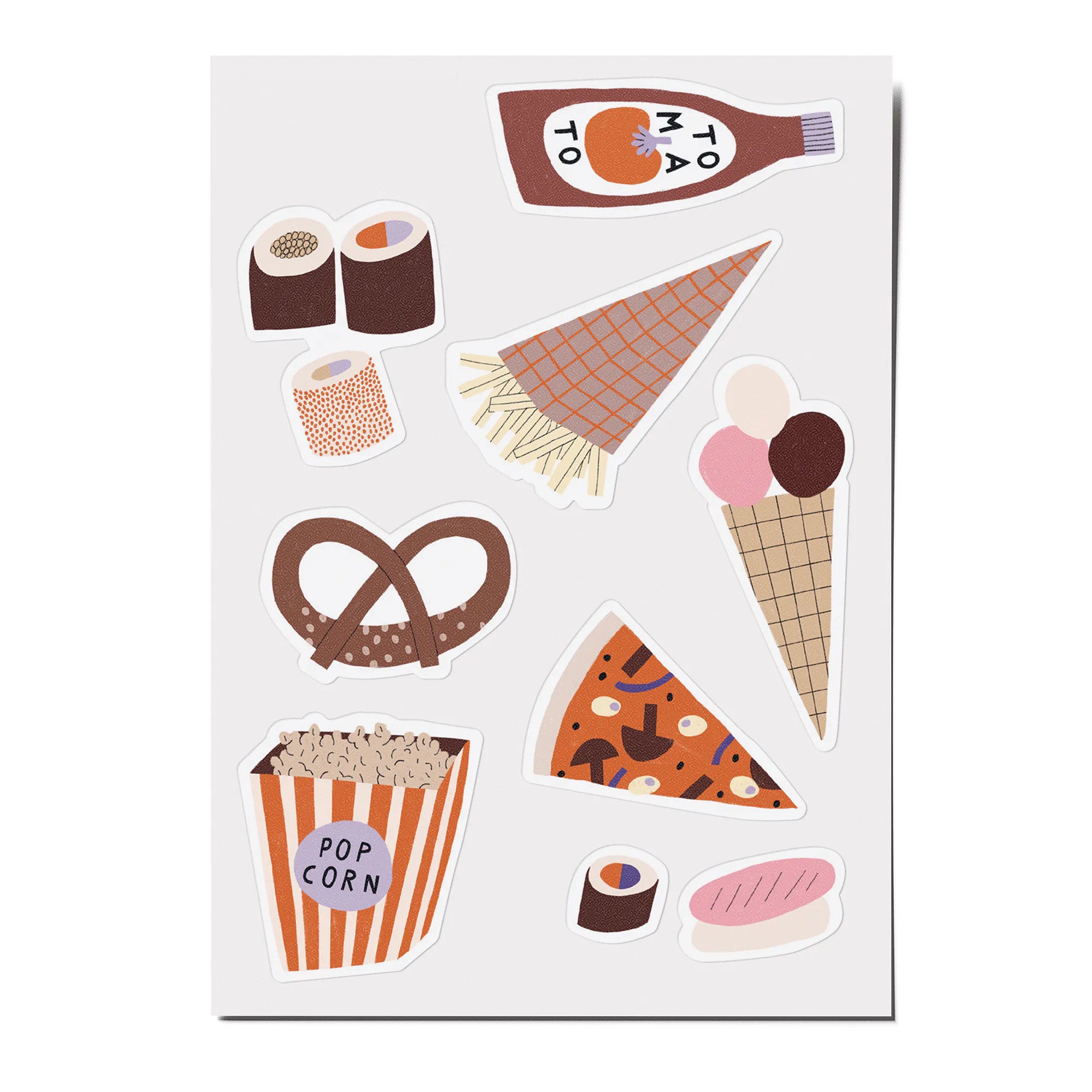 Stickerbogen 'Fastfood'