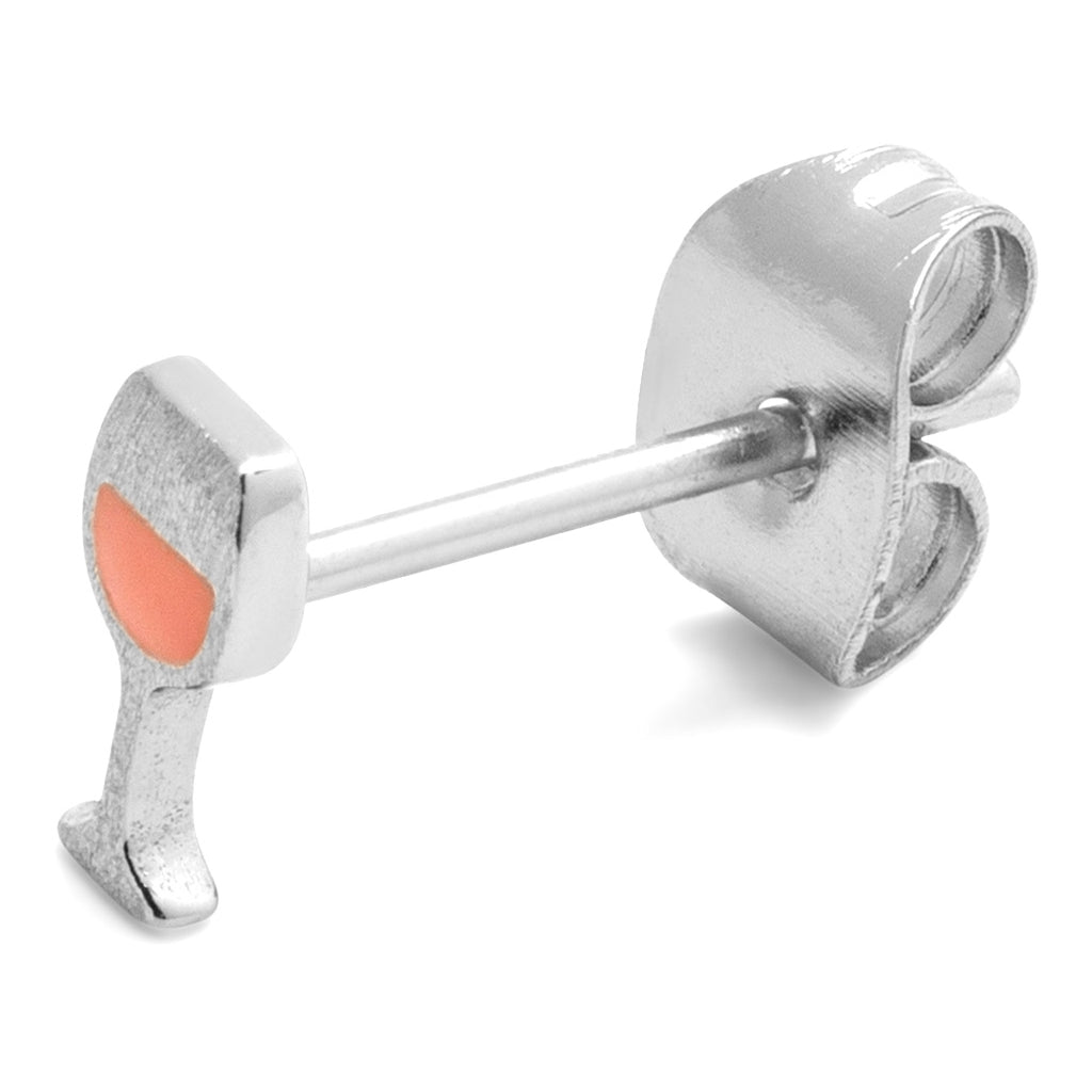 Ohrstecker Single 'Friday Rosé' Silber