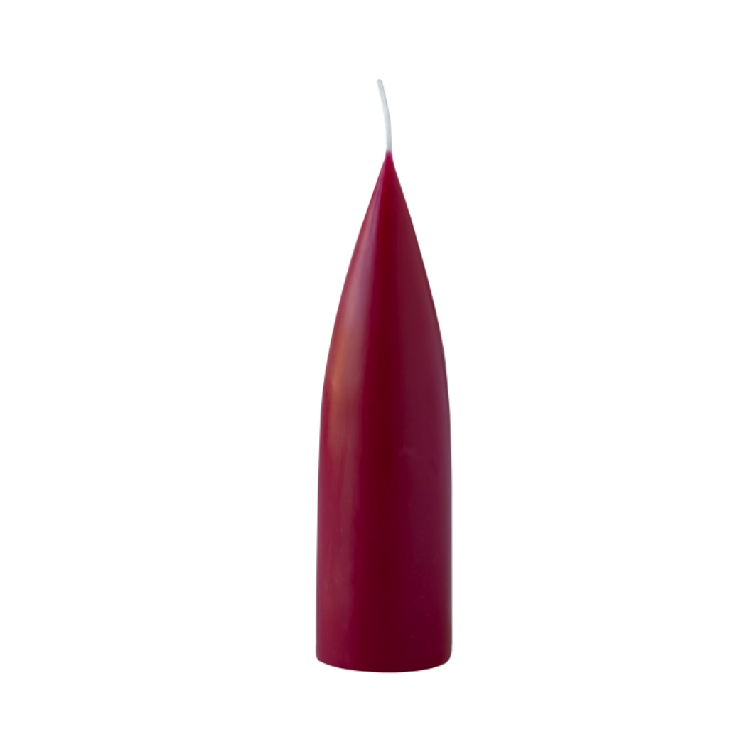 Colored Cone-Shaped Candle Bordeaux