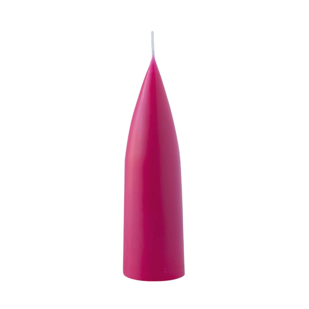 Colored Cone-Shaped Candle Cerise