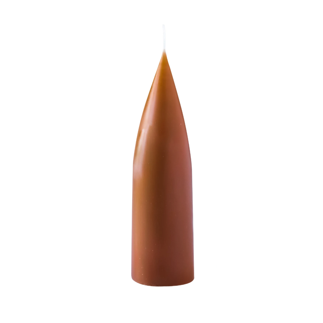 Colored Cone-Shaped Candle Terracotta