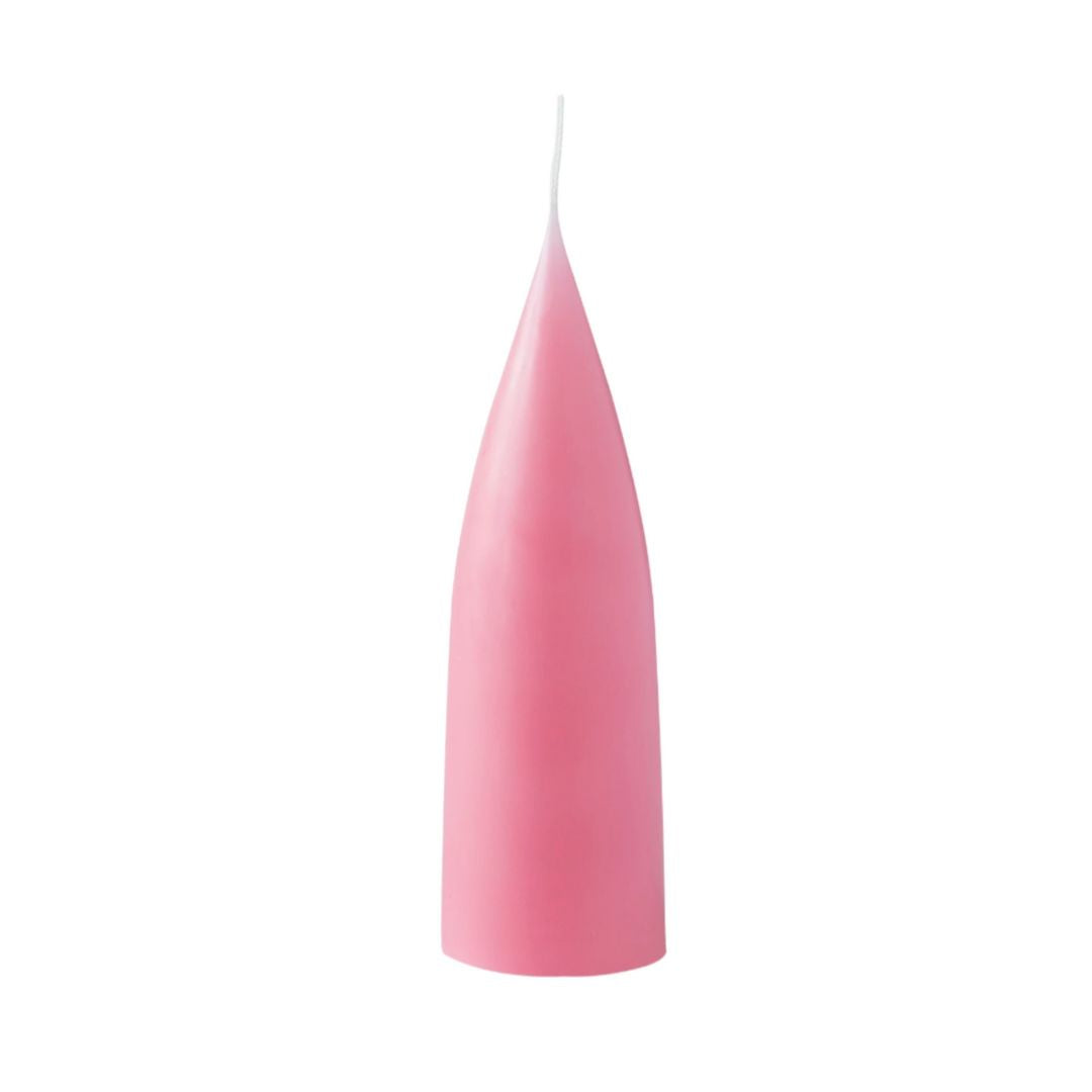 Colored Cone-Shaped Candle Pastel Rose