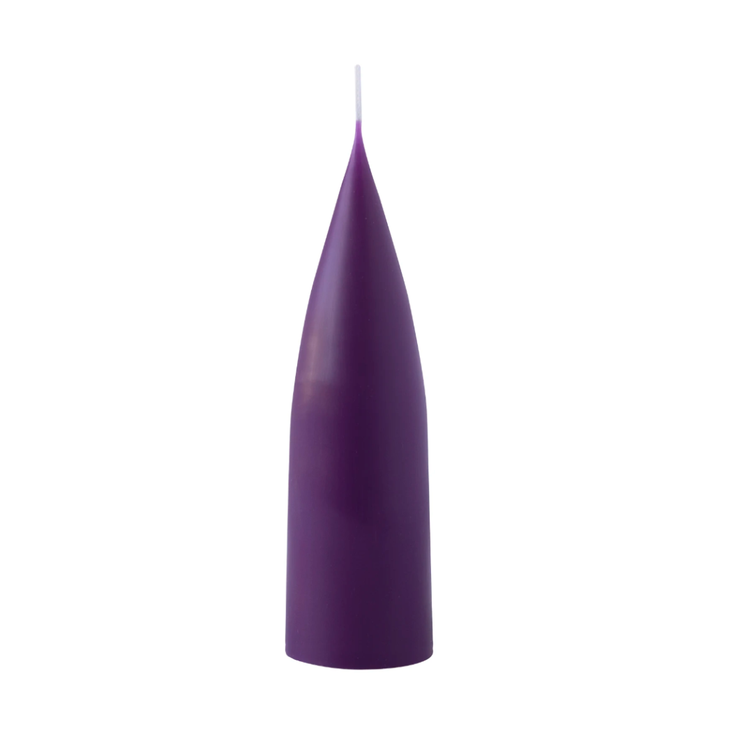 Colored Cone-Shaped Candle Violet/Julelilla