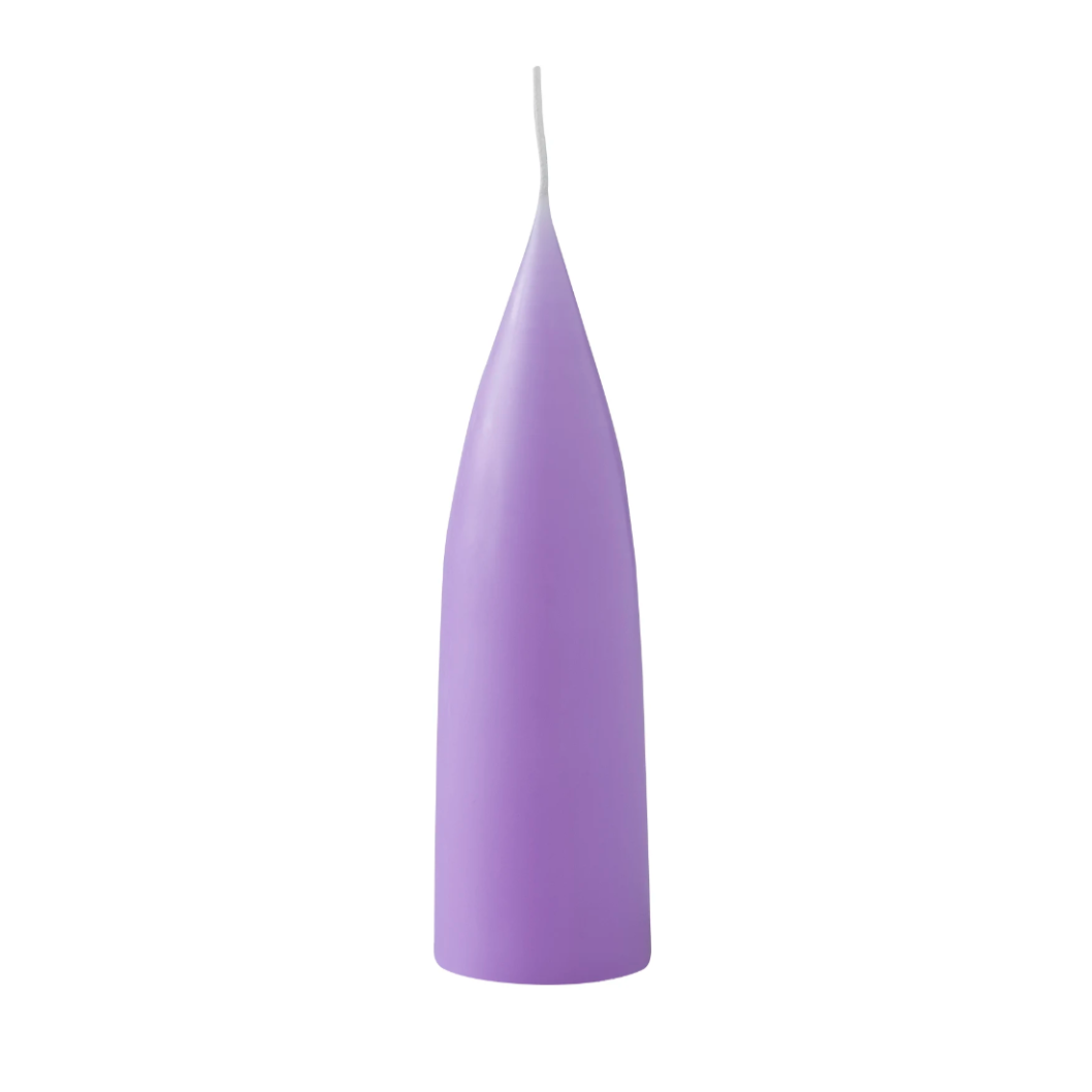 Colored Cone-Shaped Candle Pastel Purple