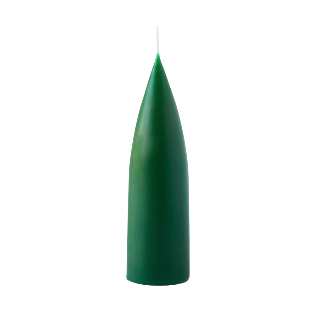 Colored Cone-Shaped Candle Bottle Green