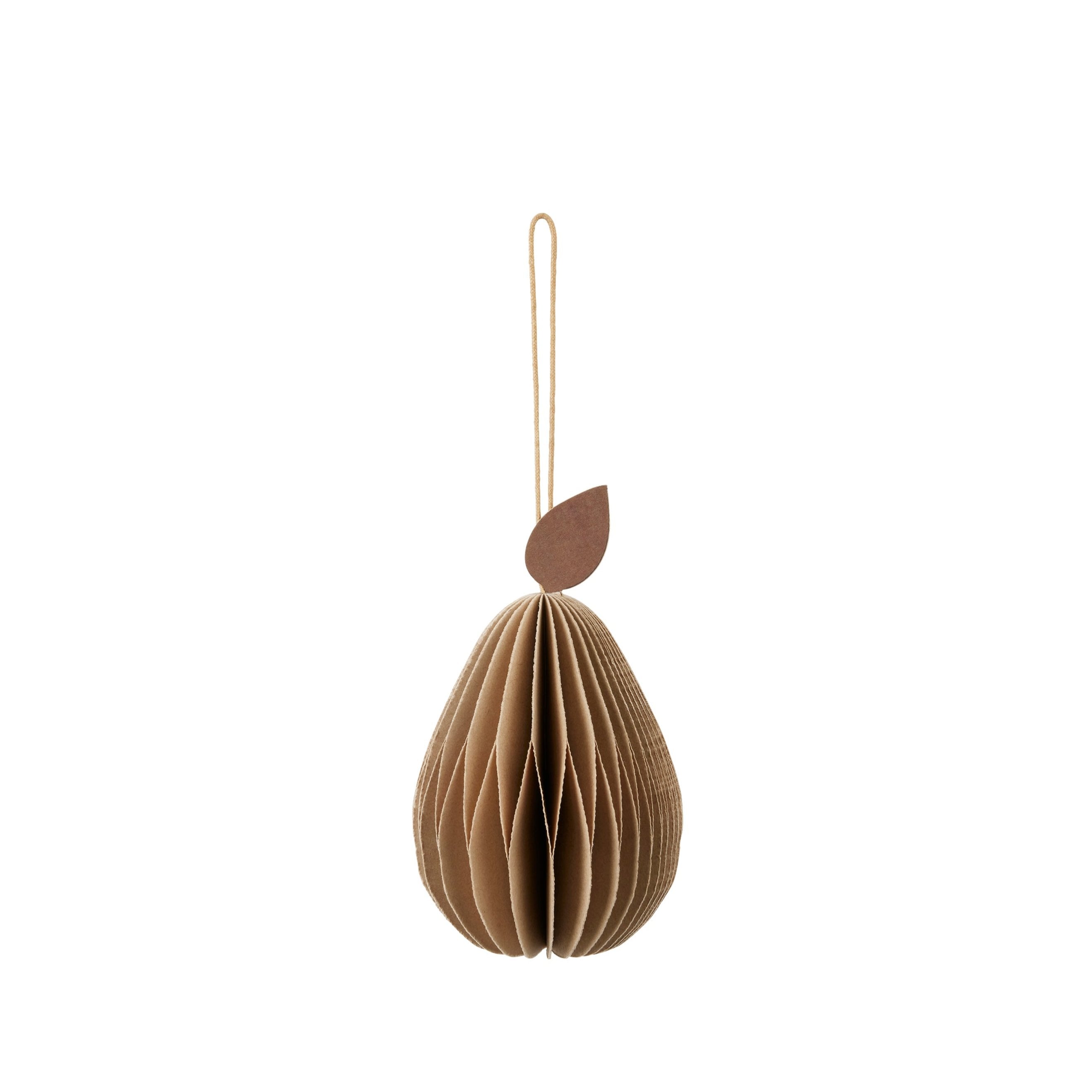 Baumschmuck 'Pear' Natural Brown