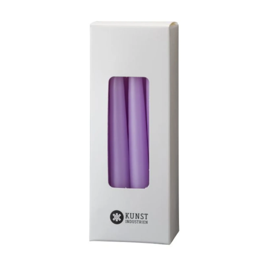 Small Colored Candle Pastel Purple - Ein Paar