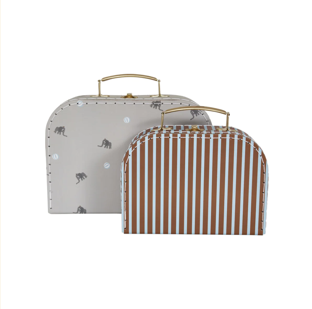 Mini Koffer Set Elefant + Streifen