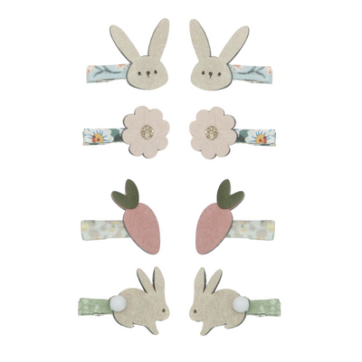 Bunny and Flower mini Clips