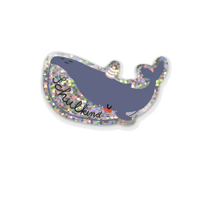 Glitzer Sticker 'Schulkind Wal'