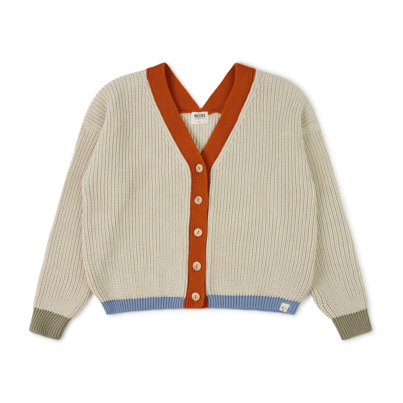 Color Block Cardigan Oyster