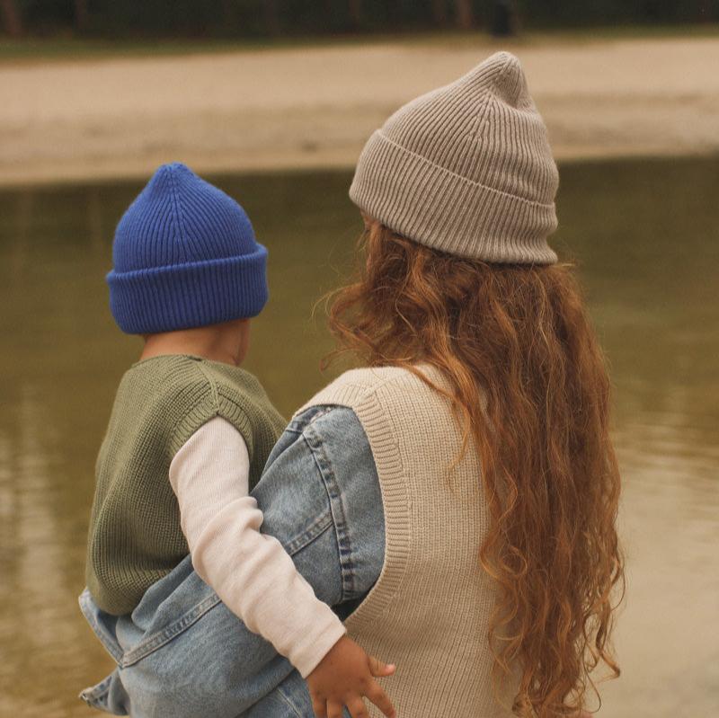 Merino Beanie 'Fonzie Adult' Pebble