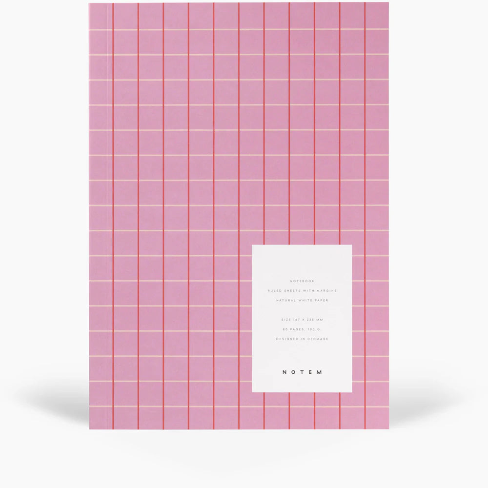 Notizbuch Medium 'Vita' Rose Grid
