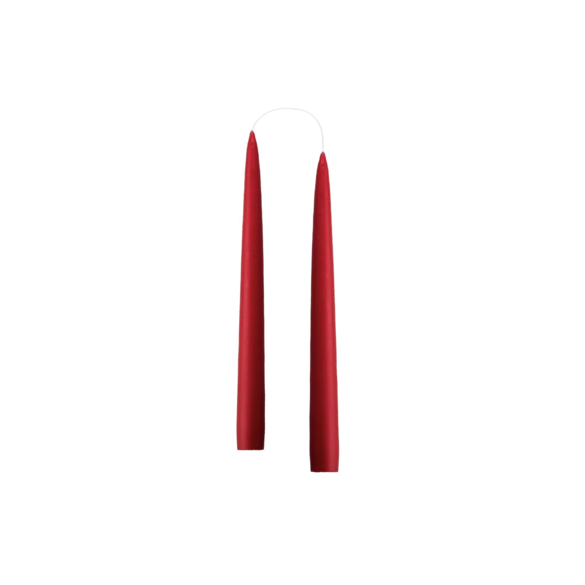 Small Colored Candle Set Dark Red