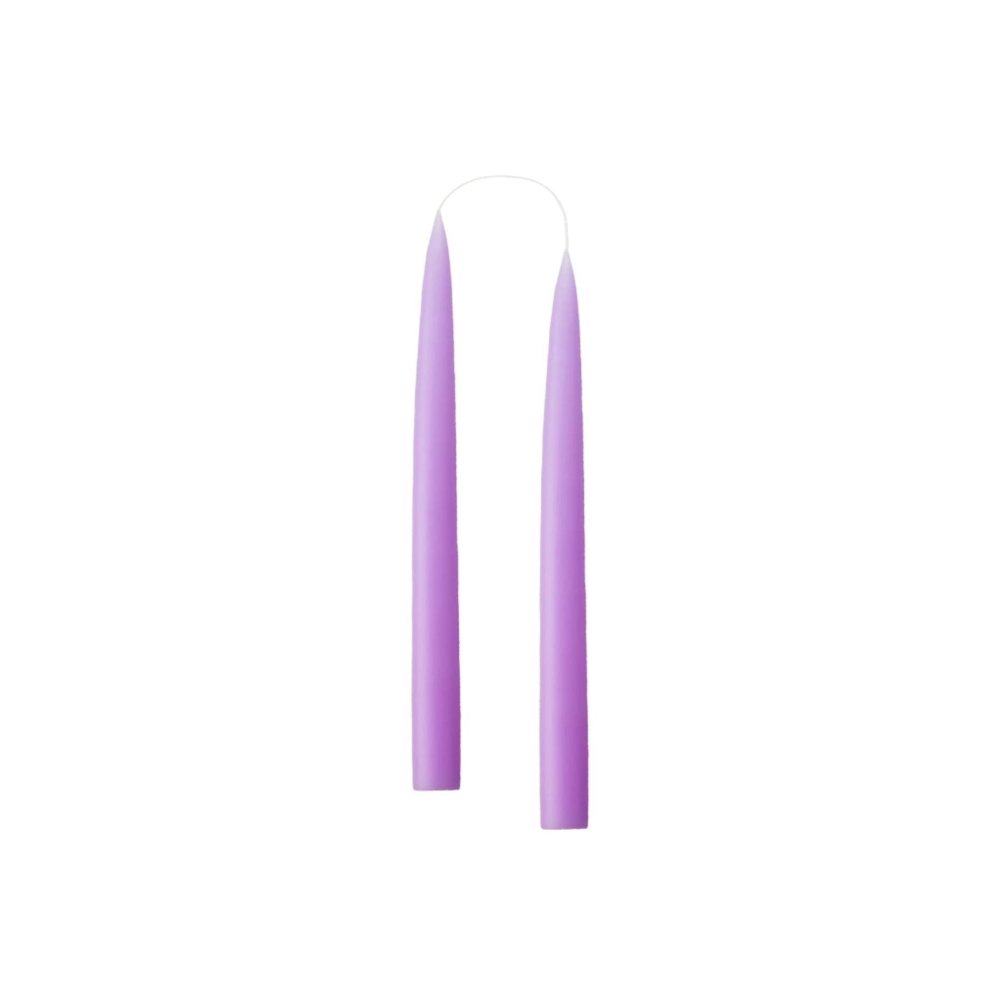 Small Colored Candle Set Pastel Purple