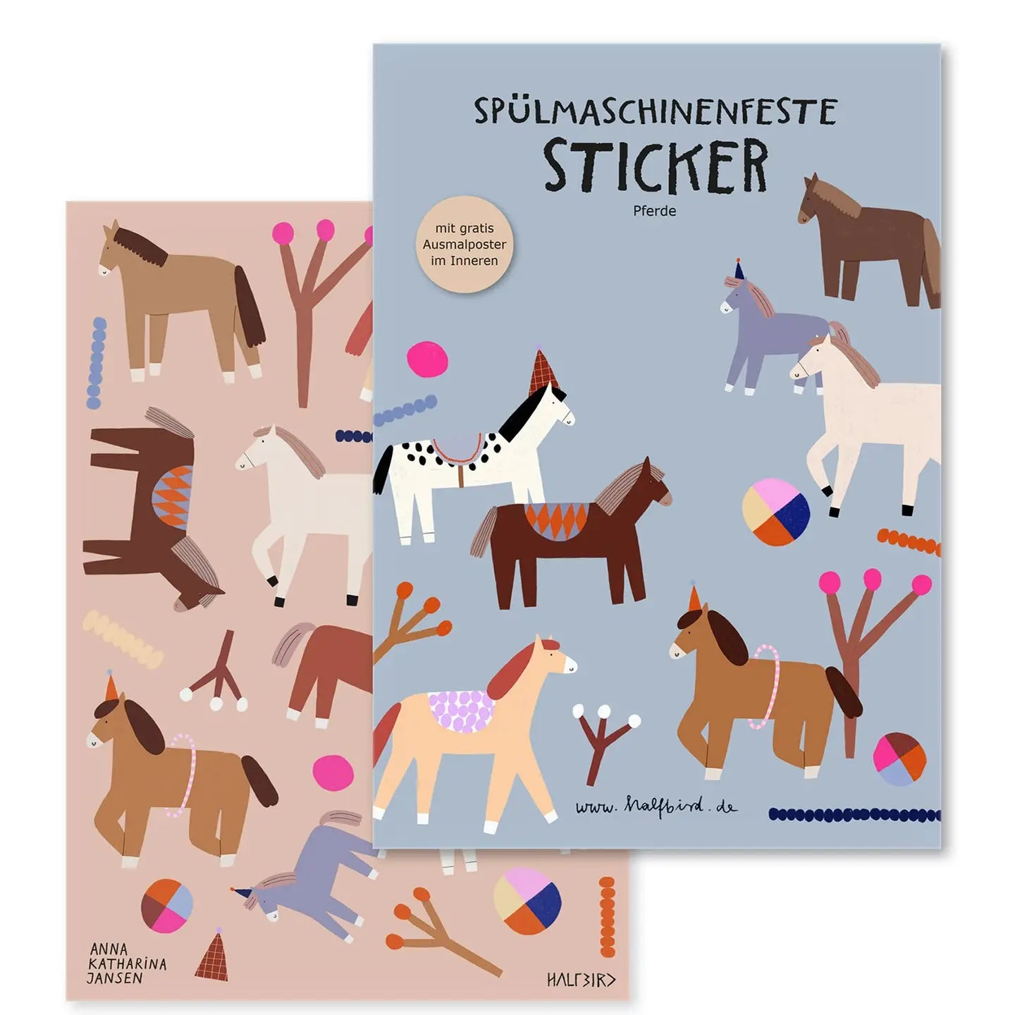  Spülmaschinenfeste Sticker 'Pferde'