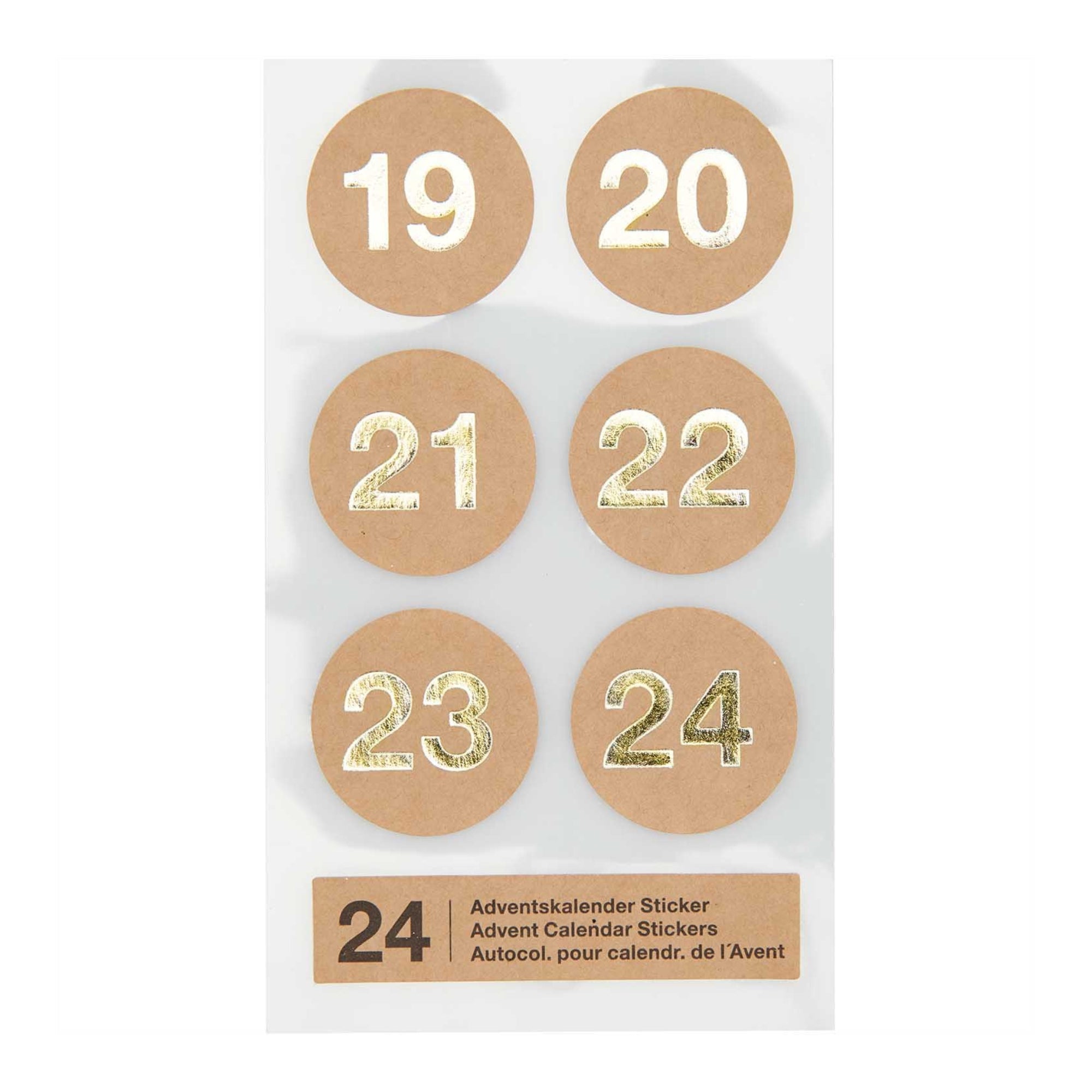 Sticker 'Adventskalender' Kraftpapier