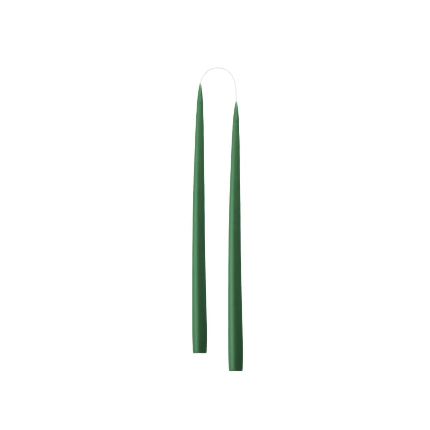 Tall Candle Pair Bottle Green