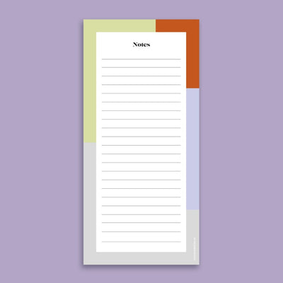 Notizblock 'Notes' Lang Color Block Design